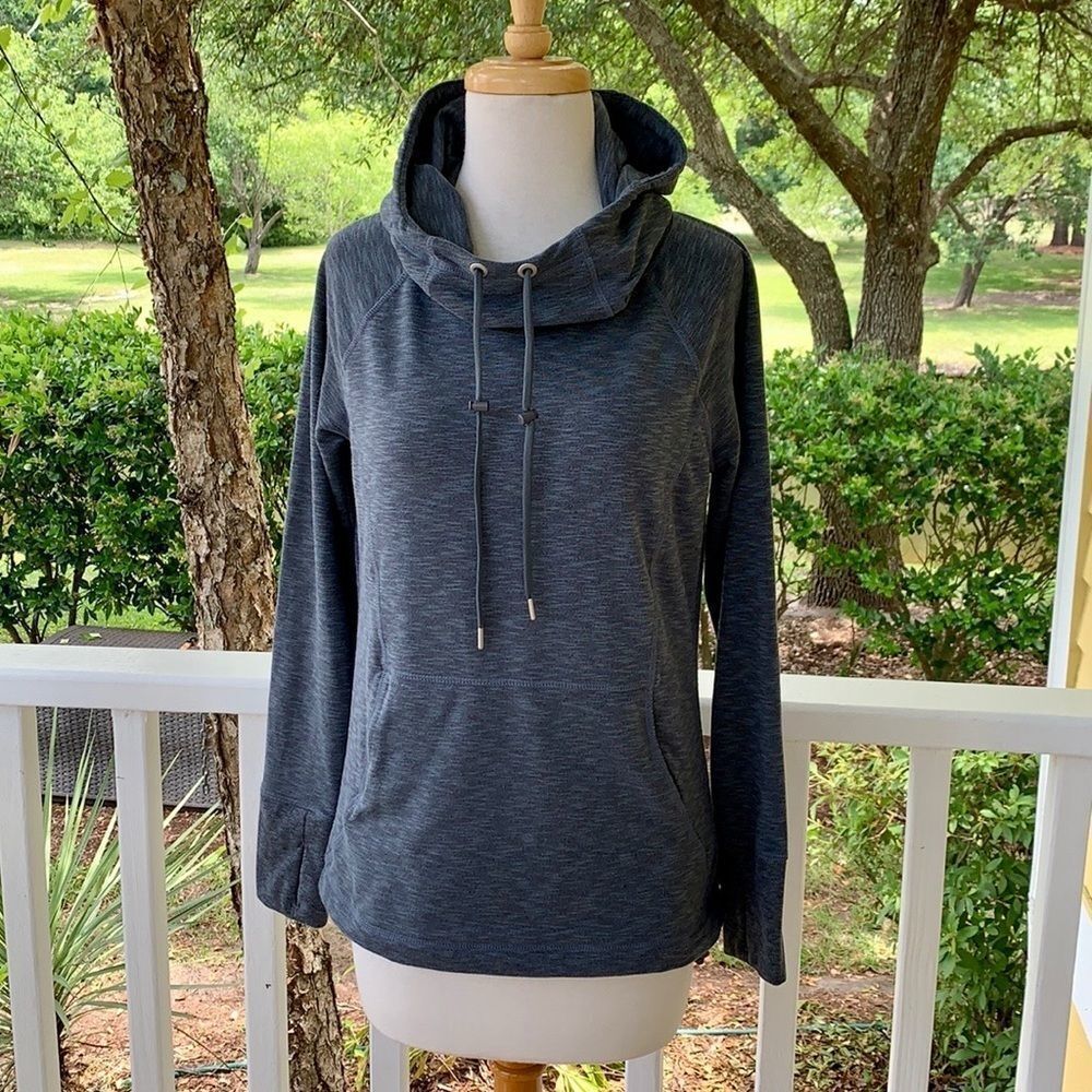 ATHLETA Hoodie Cowl Neck Zipper Pocket XXS